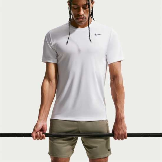 Nike Men's Flex Short Sleeve Performance Gym Top White 