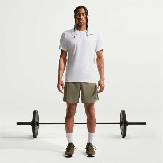 Nike Men's Flex Short Sleeve Performance Gym Top White 