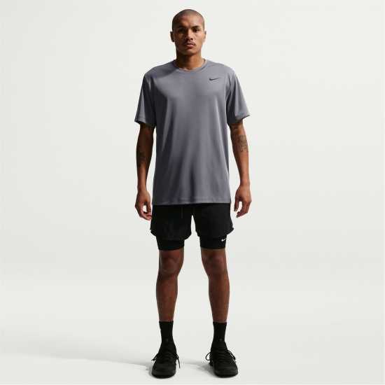 Nike Men's Flex Short Sleeve Performance Gym Top Grey 