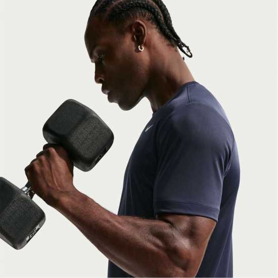 Nike Men's Flex Short Sleeve Performance Gym Top Navy 