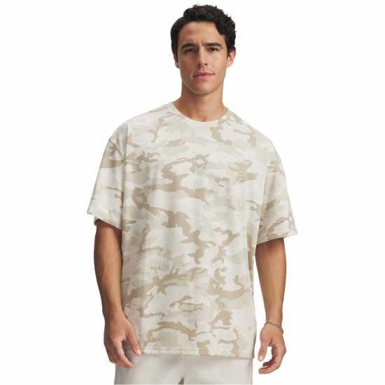 Under Armour Men's Short Sleeve Performance Gym Top Stone/White 