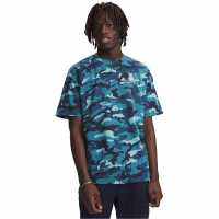 Under Armour Ua Ath Dpt Aop Ss Sn00 Blue/White 