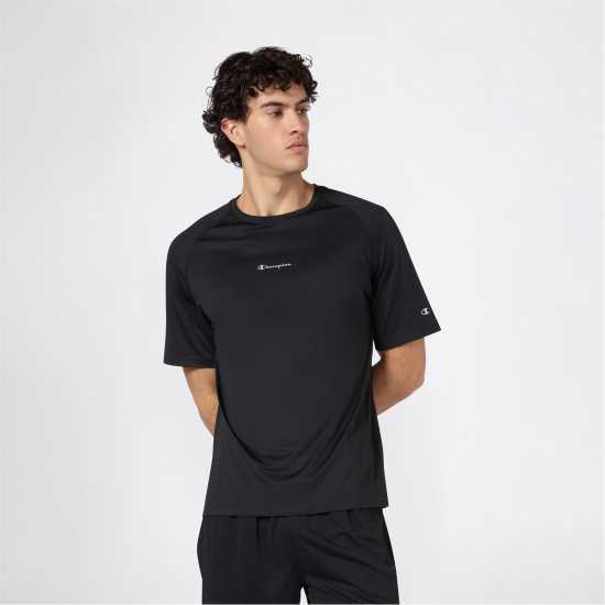 Champion Men's Short Sleeve Performance Gym Top Black Дрехи за фитнес
