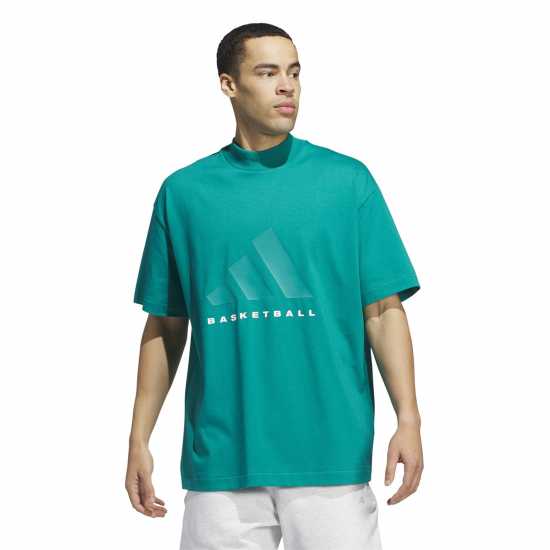Adidas Мъжка Риза Basketball T-Shirt Mens Eqt Зелено S16 Мъжки тениски и фланелки
