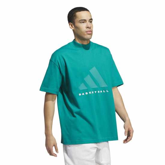 Adidas Мъжка Риза Basketball T-Shirt Mens Eqt Зелено S16 Мъжки тениски и фланелки