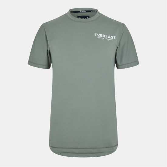 Everlast Stripe Poly T-Shirts Mens Хаки Мъжки тениски и фланелки
