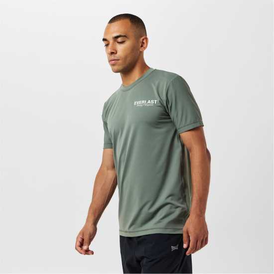 Everlast Stripe Poly T-Shirts Mens Хаки Мъжки тениски и фланелки