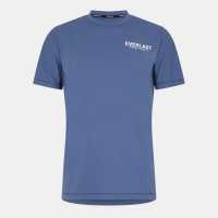 Everlast Stripe Poly T-Shirts Mens Синьо Мъжки тениски и фланелки