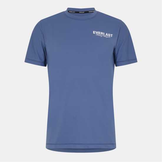 Everlast Stripe Poly T-Shirts Mens Синьо Мъжки тениски и фланелки