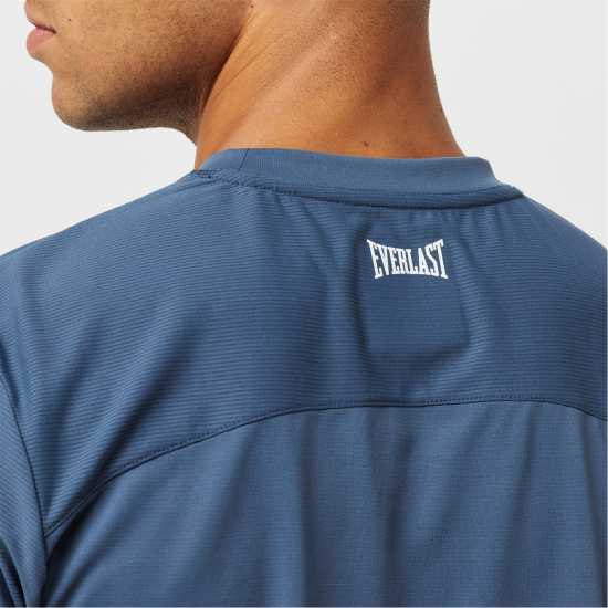 Everlast Stripe Poly T-Shirts Mens Синьо Мъжки тениски и фланелки