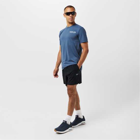 Everlast Stripe Poly T-Shirts Mens Синьо Мъжки тениски и фланелки