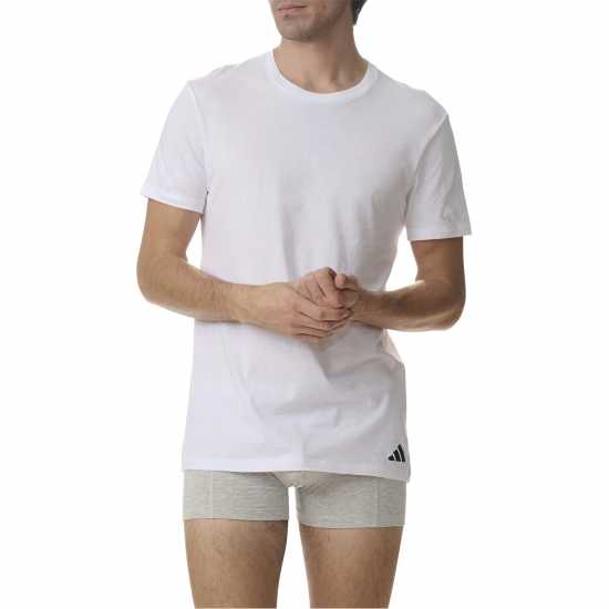Мъжки тениски и фланелки Adidas 3Pk T-Shirts Sn00 White Adidas 3Pk T-Shirts Sn00 White Мъжки тениски и фланелки