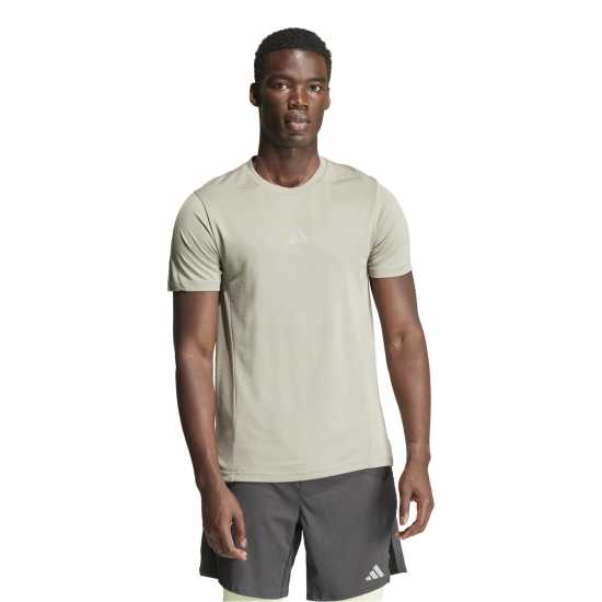 Adidas Men's Short Sleeve Performance Gym Top Green 