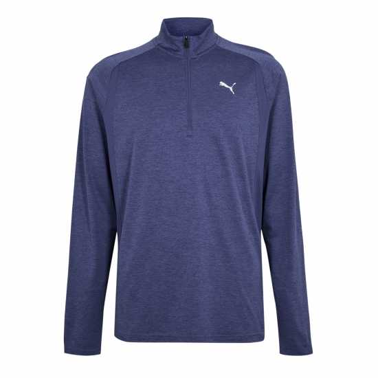 Puma Men's Tad Qz Long Sleeve Performance Gym Top Blue Heather Puma Men's Tad Qz Long Sleeve Performance Gym Top Blue Heather