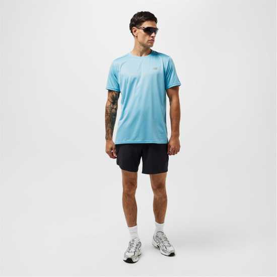 Мъжко Горнище За Бягане New Balance Balance Se Running Top Mens Sky Blue Мъжки тениски и фланелки