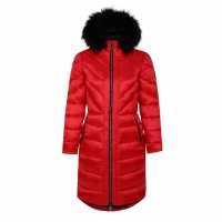 Dare2B Ватирано Яке Dare 2B 2B Supression Longline Insulated Padded Jacket Quilted Womens Вулканичен червен Дамски якета и палта