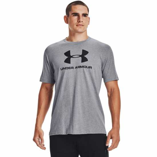 Sale Мъжка Тениска Under Armour Sportstyle T Shirt Mens Grey Мъжки ризи