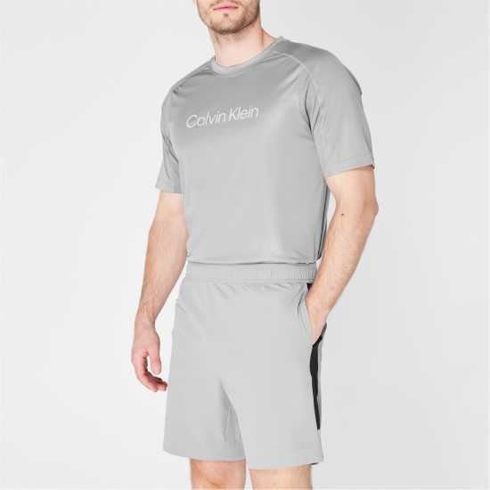 Мъжка Риза Calvin Klein Performance Performance Logo T-Shirt Mens Sharkskin Мъжки ризи
