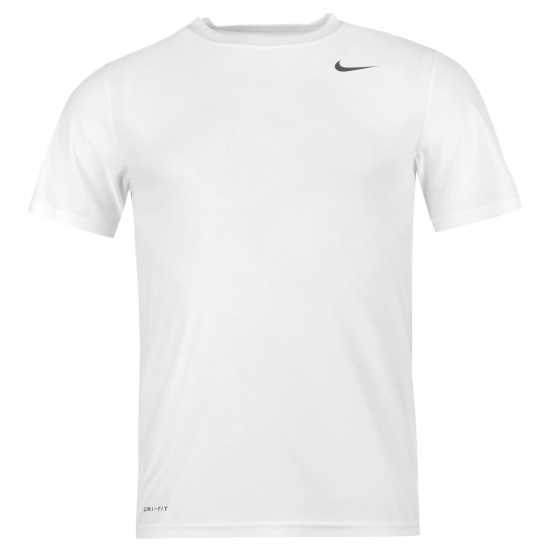 Nike Спортно Горнище Три Четвърти Superset Short Sleeve Training Top Mens White Мъжко облекло за едри хора