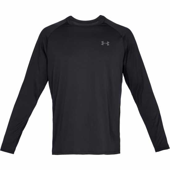 Under Armour Мъжка Риза Tech 2.0 Long Sleeve T-Shirt Mens Черно Мъжки тениски и фланелки
