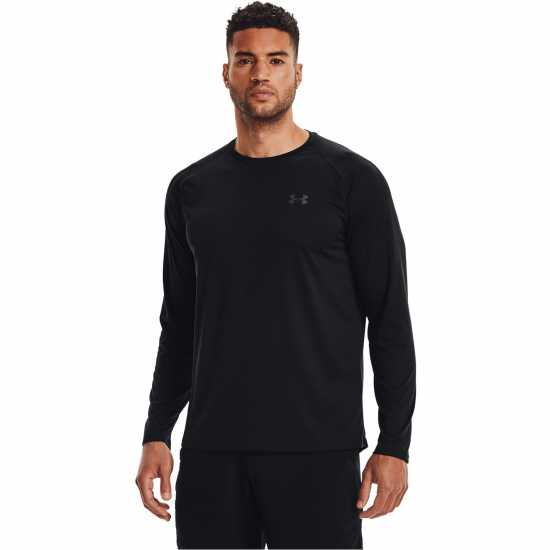 Under Armour Мъжка Риза Tech 2.0 Long Sleeve T-Shirt Mens Черно Мъжки тениски и фланелки