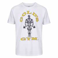 Golds Gym Мъжка Риза Muscle Joe T-Shirt Mens White Мъжки ризи