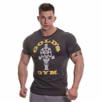 Golds Gym Мъжка Риза Muscle Joe T-Shirt Mens Charcoal Мъжки ризи