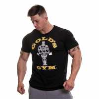 Golds Gym Мъжка Риза Muscle Joe T-Shirt Mens Black Мъжки ризи