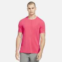 Nike Мъжка Тениска Short Sleeve Active Dry T Shirt Mens Lt Fusion Red Мъжко облекло за едри хора