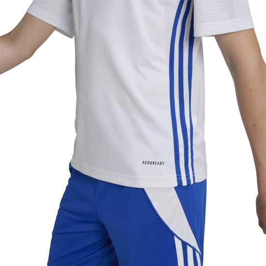 Детски тениски и фланелки Adidas Tabela 23 Jersey Juniors Бяло/Кралско синьо Adidas Tabela 23 Jersey Juniors Бяло/Кралско синьо Детски тениски и фланелки