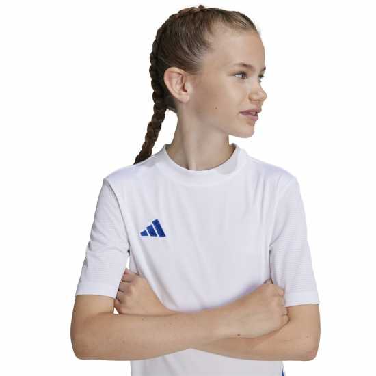 Детски тениски и фланелки Adidas Tabela 23 Jersey Juniors Бяло/Кралско синьо Adidas Tabela 23 Jersey Juniors Бяло/Кралско синьо Детски тениски и фланелки