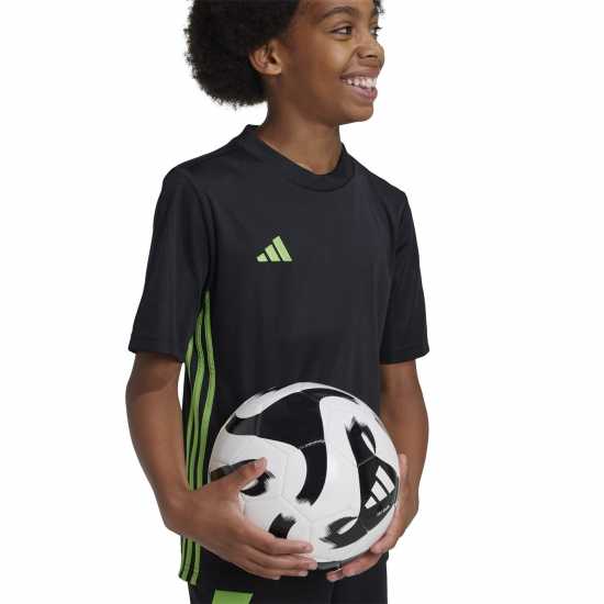 Детски тениски и фланелки Adidas Tabela 23 Jersey Juniors Черно/ Лайм Adidas Tabela 23 Jersey Juniors Черно/ Лайм Детски тениски и фланелки