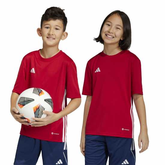 Детски тениски и фланелки Adidas Tabela 23 Jersey Juniors Pwdr Red/Wht Adidas Tabela 23 Jersey Juniors Pwdr Red/Wht Детски тениски и фланелки