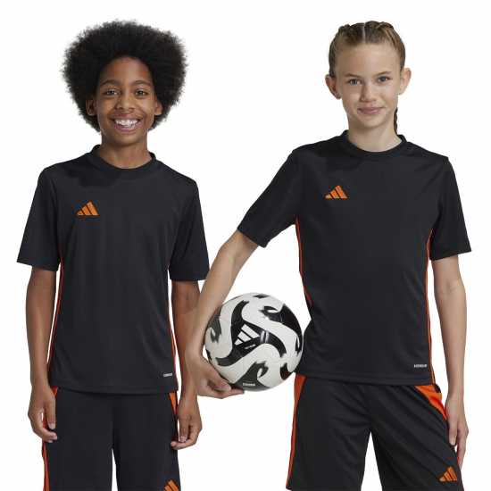 Детски тениски и фланелки Adidas Tabela 23 Jersey Juniors Черно/Оранжево Adidas Tabela 23 Jersey Juniors Черно/Оранжево Детски тениски и фланелки