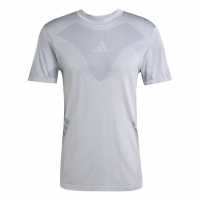 Adidas Gym+ Seamless Tee Mens Silver/Dblue Мъжки тениски и фланелки