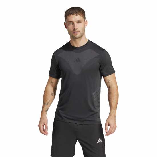 Мъжки тениски и фланелки Adidas Gym+ Seamless Tee Mens Черно/Сиво Adidas Gym+ Seamless Tee Mens Черно/Сиво Мъжки тениски и фланелки