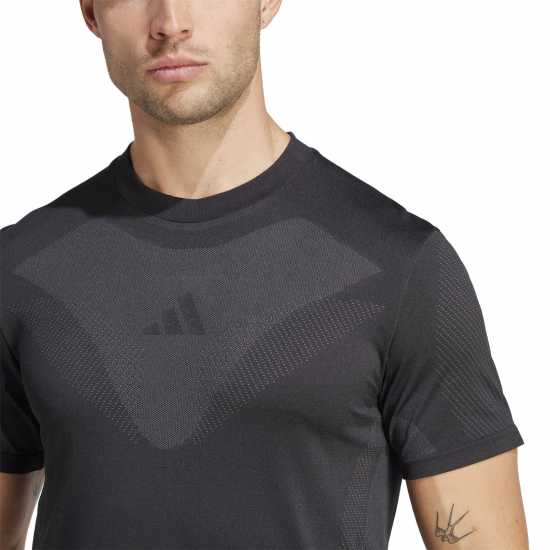Мъжки тениски и фланелки Adidas Gym+ Seamless Tee Mens Черно/Сиво Adidas Gym+ Seamless Tee Mens Черно/Сиво Мъжки тениски и фланелки