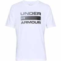 Under Armour Мъжка Тениска Team Wordmark Short Sleeve T Shirt Mens White Мъжко облекло за едри хора