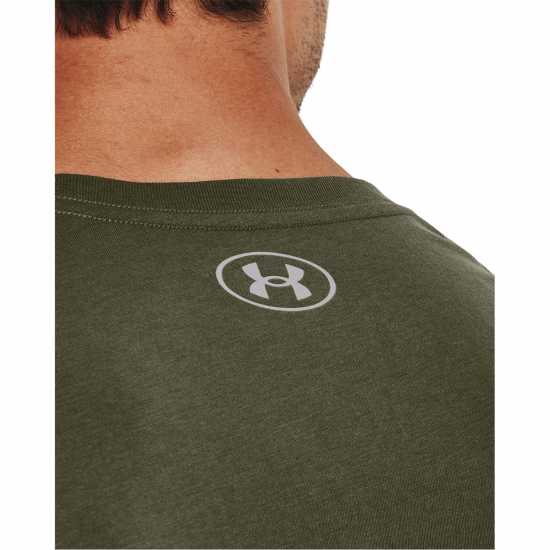 Under Armour Мъжка Тениска Team Wordmark Short Sleeve T Shirt Mens Green Мъжко облекло за едри хора