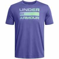 Under Armour Мъжка Тениска Team Wordmark Short Sleeve T Shirt Mens Strlht/Grn/Clst Мъжки ризи