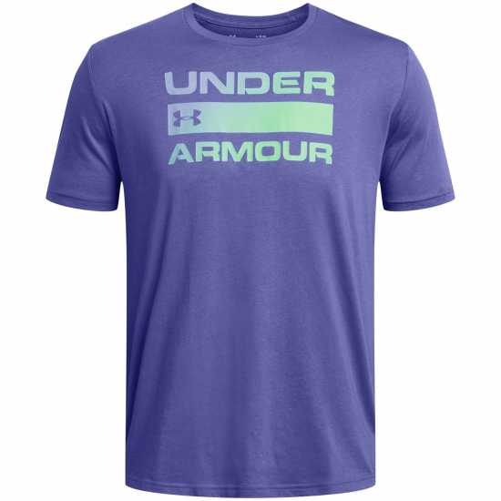 Under Armour Мъжка Тениска Team Wordmark Short Sleeve T Shirt Mens Strlht/Grn/Clst - Мъжки ризи