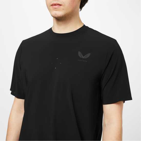 Мъжка Тениска Castore Castore Sportswear Metatek Short Sleeve T Shirt Mens Оникс Мъжки тениски и фланелки