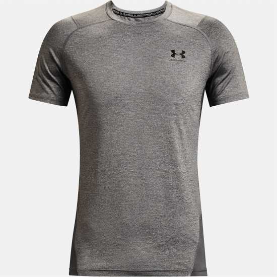 Мъжки тениски и фланелки Under Armour Heatgear® Fitted Short Sleeve Mens Угарно черно Under Armour Heatgear® Fitted Short Sleeve Mens Угарно черно Мъжки тениски и фланелки
