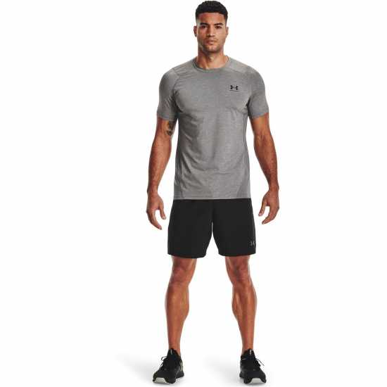 Мъжки тениски и фланелки Under Armour Heatgear® Fitted Short Sleeve Mens Угарно черно Under Armour Heatgear® Fitted Short Sleeve Mens Угарно черно Мъжки тениски и фланелки