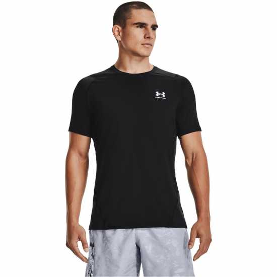 Мъжки тениски и фланелки Under Armour Heatgear® Fitted Short Sleeve Mens Черно Under Armour Heatgear® Fitted Short Sleeve Mens Черно Мъжки тениски и фланелки
