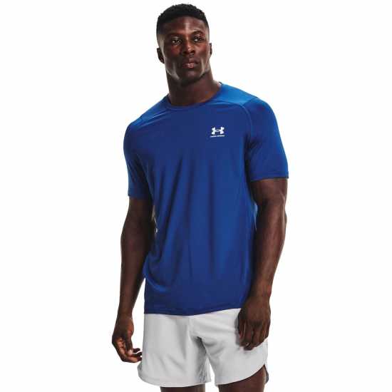 Under Armour Heatgear® Fitted Short Sleeve Mens Tech Blue Мъжки тениски и фланелки