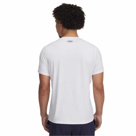 Under Armour Heatgear® Fitted Short Sleeve Mens White/Black Under Armour Heatgear® Fitted Short Sleeve Mens White/Black