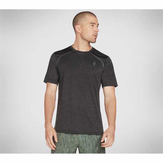 Skechers Мъжка Тениска On The Road T Shirt Mens Black Мъжки ризи