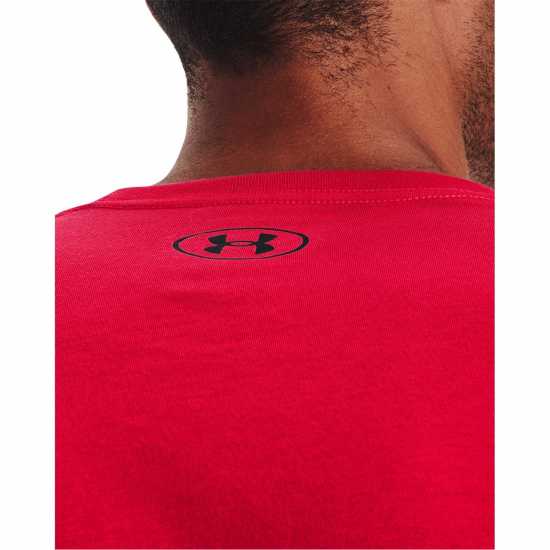 Under Armour Short Sleeve T-Shirt Red/Steel - Мъжко облекло за едри хора