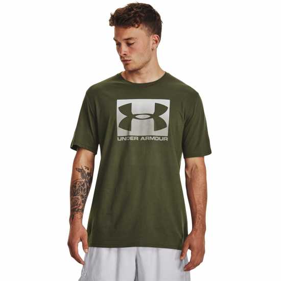Under Armour Short Sleeve T-Shirt Green Мъжко облекло за едри хора